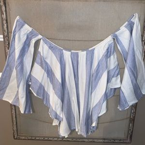 NWT Boutique Striped Off Shoulder Top - Sz Large